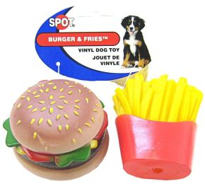Spot Vinyl Hamburger & Fries Dog Toy