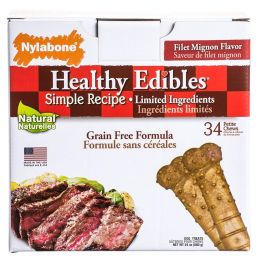 Nylabone Healthy Edibles Simple Recipe Chews - Filet Mignon Flavor