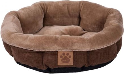 Precision Pet Round Shearling Bed Brown