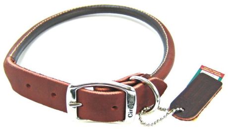 Circle T Latigo Leather Round Collar (size: 22" Long x 1" Wide)