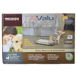 Precision Pet Pro Value by Great Crate - 2 Door Crate - Black (size: Model 1000 (19"L x 12"W x 14"H) For Dogs up to 10 lbs)