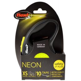 Flexi New Neon Retractable Tape Leash (size: X-Small - 10' Tape (Pets up to 26 lbs))