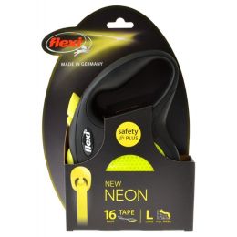 Flexi New Neon Retractable Tape Leash (size: Large - 16' Tape (Pets up to 110 lbs))