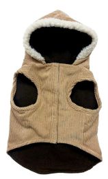 Outdoor Dog Toggle Corduroy Dog Coat - Camel (size: Small (10"-14" Neck to Tail))
